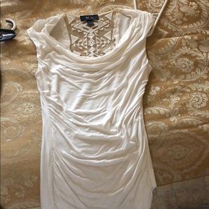 White ruffle tank shirt